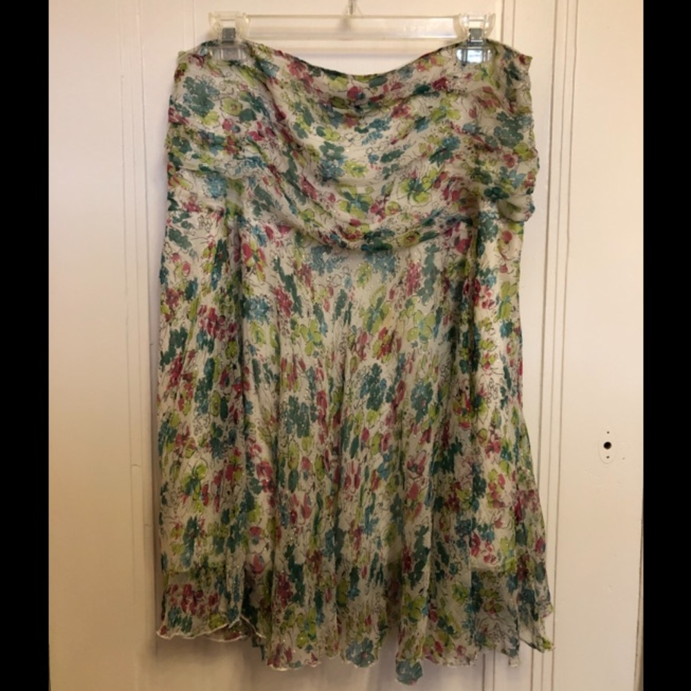 Kenzie Floral Silk Skirt